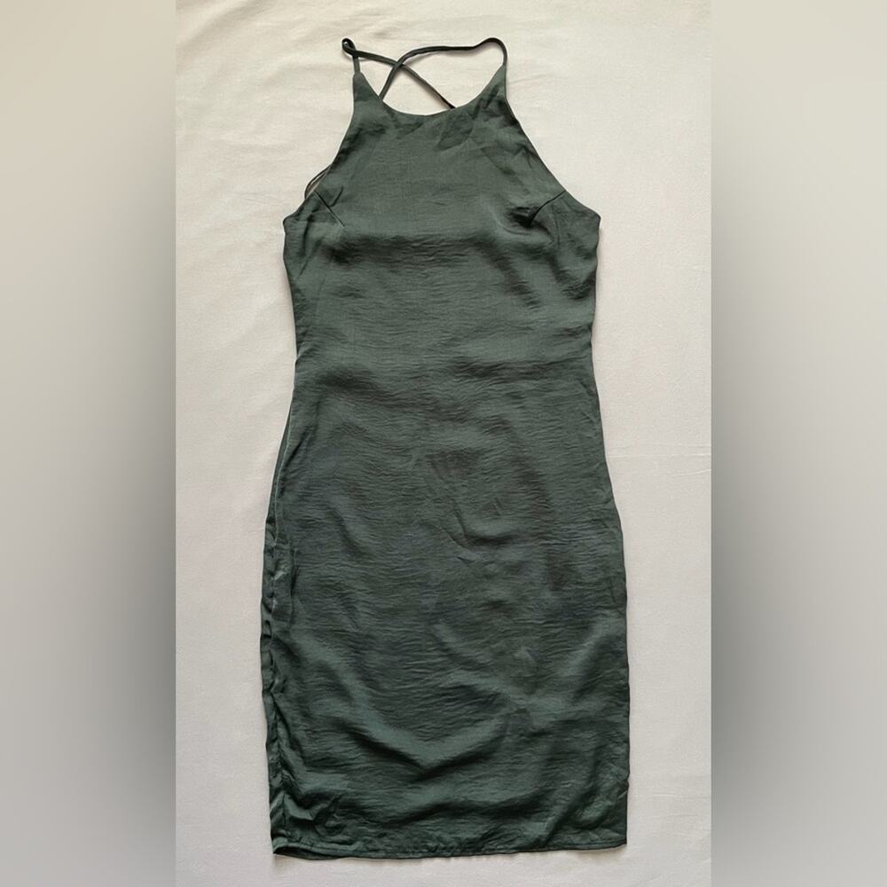 Lioness Olive Halter Mini Dress